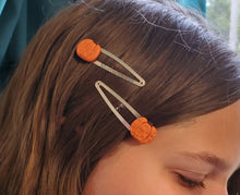 Load image into Gallery viewer, Pumpkin Hair Clips