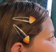 Load image into Gallery viewer, Candy Corn Hair Clips