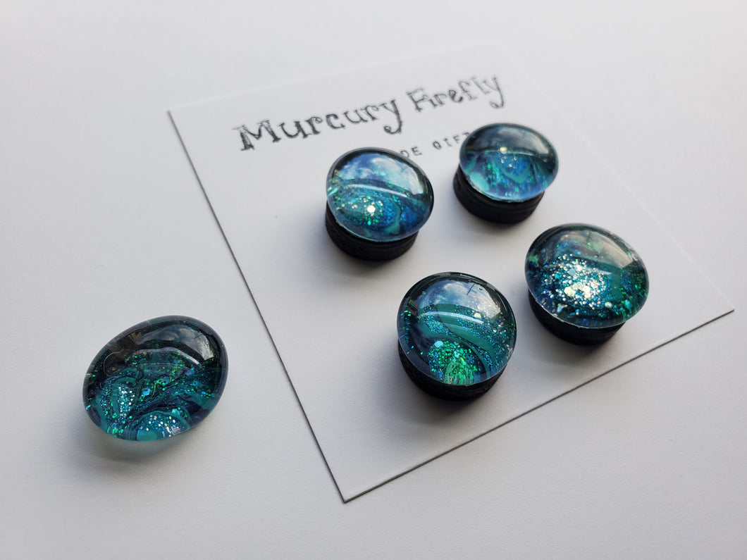 Atlantis - Glass Pebble Magnets