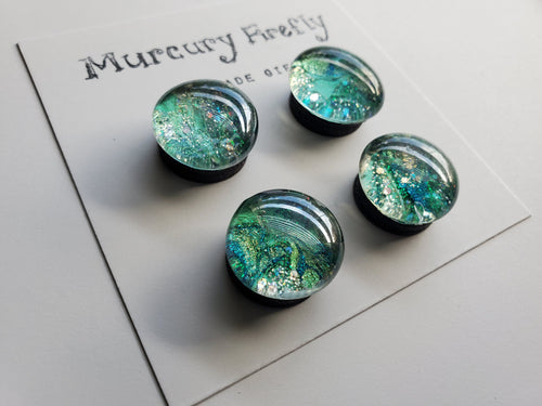 Enchanted - Glass Pebble Magnets
