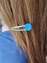 Load image into Gallery viewer, Button Hair Clips - Stitch design